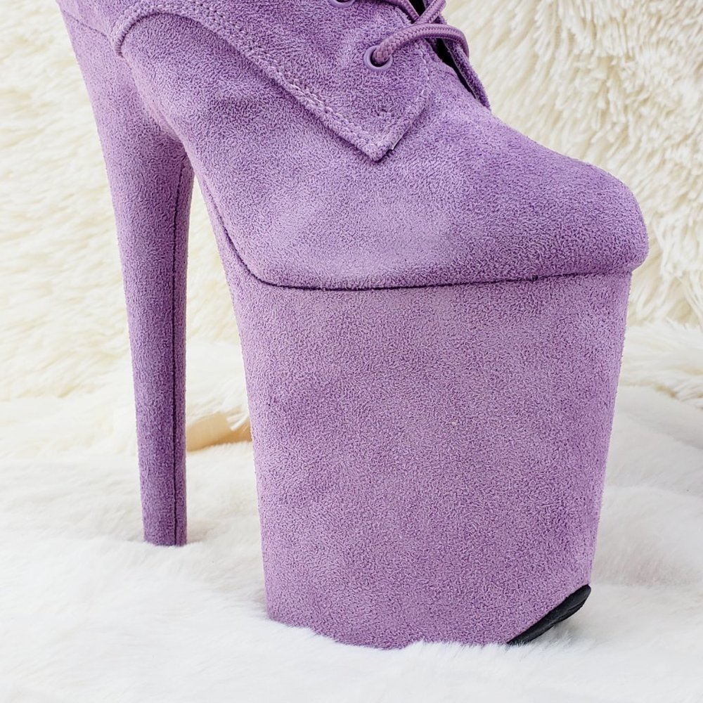 Flamingo 1050 Lilac 8" High Heel Ankle Calf Boots - Picture 13 of 16